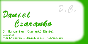 daniel csaranko business card