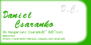 daniel csaranko business card